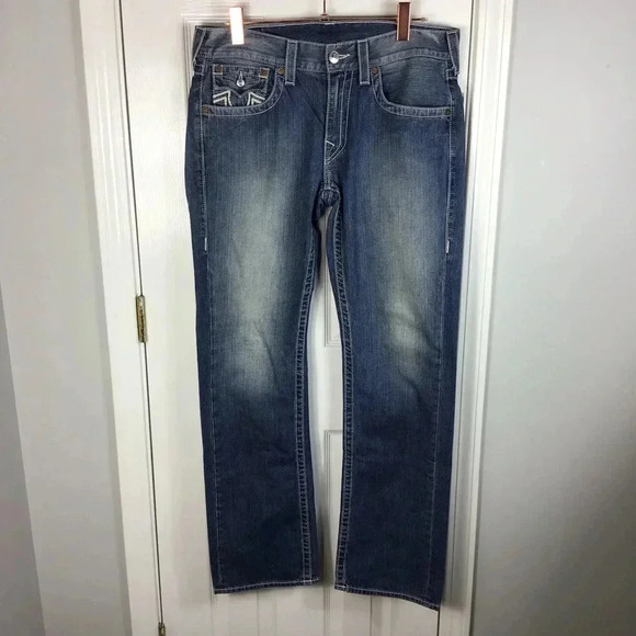 True Religion Men’s Blue MDE859J30 Straight Jeans! Size 33x32